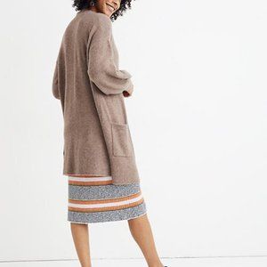 Madewell Edgewater Bubble-Sleeve Cardigan Sweater